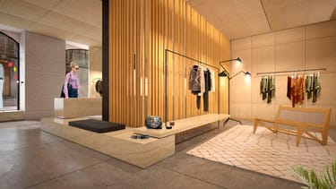 Interiørdetaljer i Isabel Marant butik – Franklin Azzi samarbejde